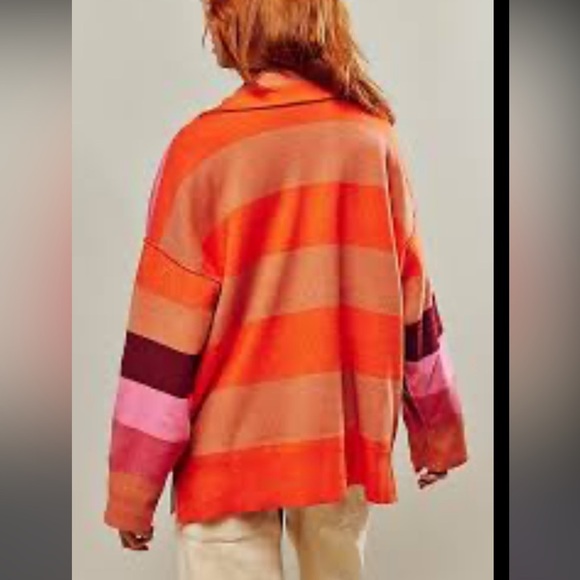 Free People Coastal stripe pull over sz XS - Picture 3 of 4